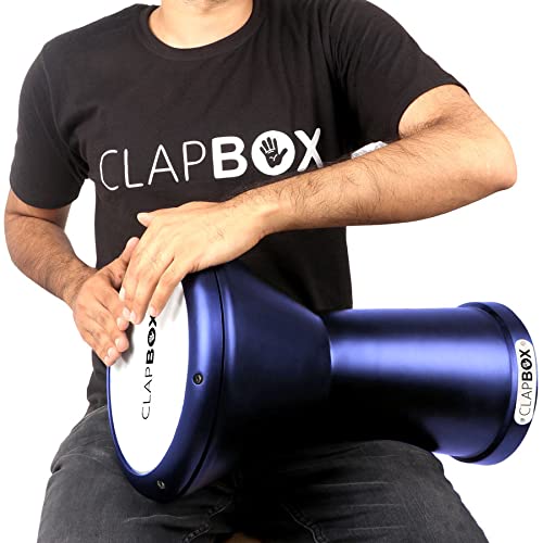 Clapbox Darbuka- Aluminium (9 Inches, Blue) Full Size 2