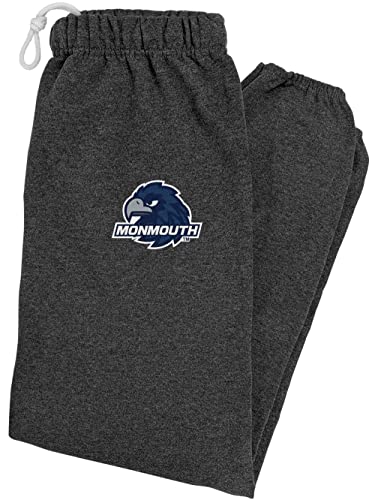 Monmouth University Primary Logo Mens Jogger, Charcoal Heather, L