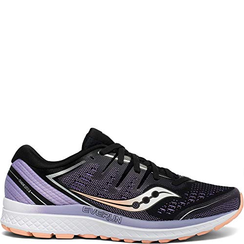 Saucony Women's Guide ISO 2 Running Shoe, Black/Purple, 11.5 M US