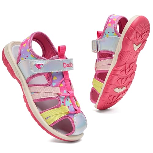 Image of Daclay Boys Girls Toddler/Little Kid/Big Kids Sandals Summer Outdoor Summer Closed Toe Beach Sandals Athletic Outdoor Drying Sport Sandals