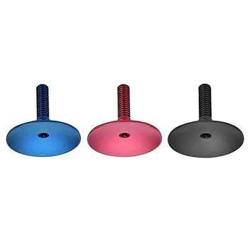 COMBR Alloy Bike Stem Headset Top Cap Threadless Cover Integrated Bolt Black