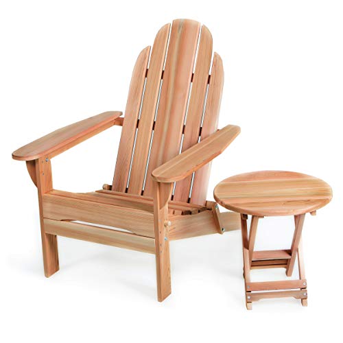 All Things Cedar Fa20-Set Adirondack Folding Chair & Table Set #TOP5