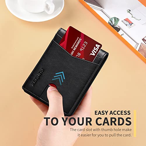 Runbox Men's Wallets Slim Rfid Leather 2 Id Window With Gift Box #TOP3