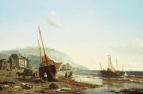 Pintura clásica sobre lienzo de Normandía de Mauritz De: cuadro decorativo de 60x90cm