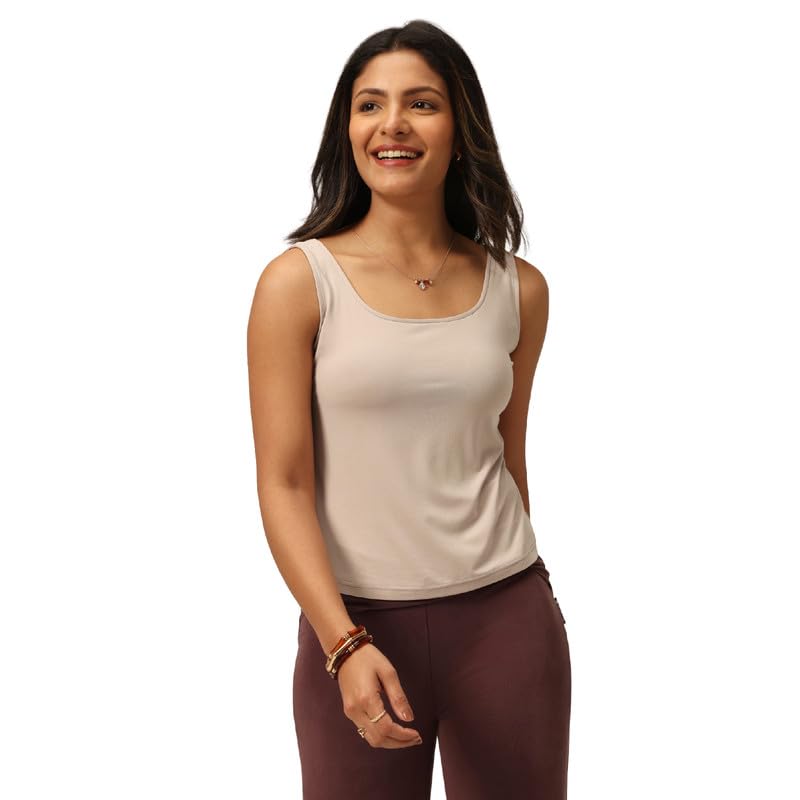 Womens EverFlow Tank, Snug Fit, Square Neckline, Soft-Handfeel, All-Day Comfort, Everyday Wear-image-4