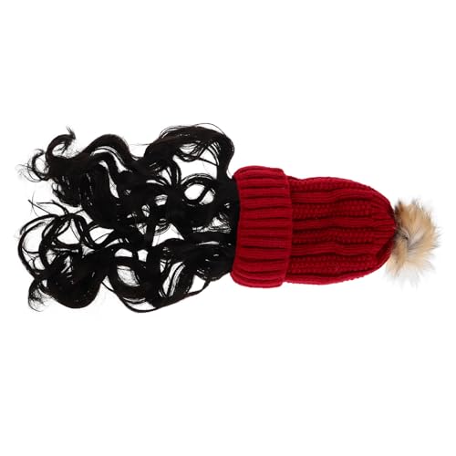 Bonnet tricoté pour femme avec cheveux intégrés pour masquer une coiffure fatiguée en hiver