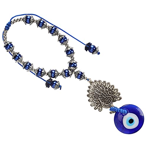 Ycauty Pulsera de Ojo de la Suerte Turca Azul, Joyería Hecha a Mano de Buena Suerte para Fiestas o Reuniones, Aleación
