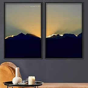 signwin 2 Piece Framed Canvas Wall Art Colorful...