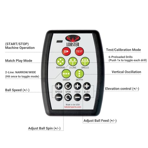 image for Lobster Sports Elite Grand Five LE Tennis Ball Machine – Full Digita