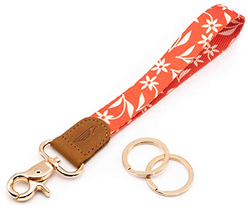 Image of POCKT Keychain Wristlet for Women and Men, Cute Wrist Lanyard for Keys, Short Key Chain Strap for Car Keys, Wallet, ID Badge & Phone | Jasmine