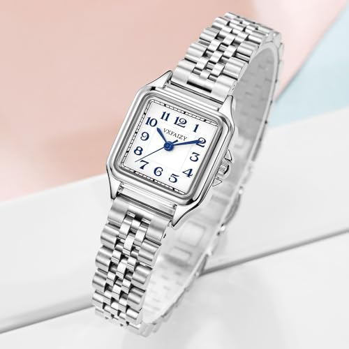 Quadratische Zarte Damenuhr Mit Arabischen Ziffern Leicht Zu Lesen KostÜM-Uhr FÜR Damen – Bild 5