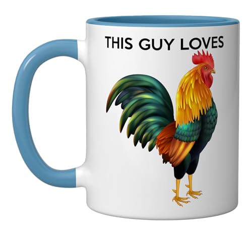 Taza de cerámica divertida para hombre gay, azul y blanca miniatura 1