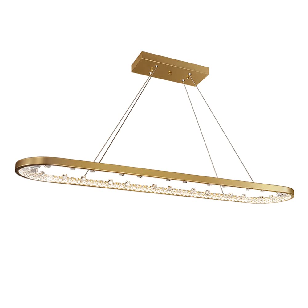 Lampes à suspension dorées pour salle à manger, éclairage chaleureux d'îlot de cuisine