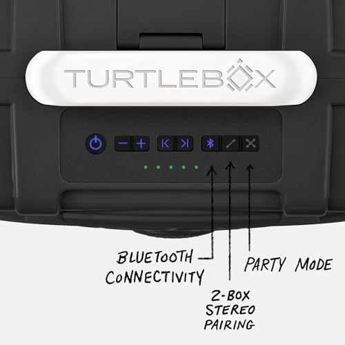 Image of Turtlebox Original Gen 3: Portable Outdoor Bluetooth Speaker - Ultra-Loud (120dB), Waterproof (IP67), Rugged, Impact-Resistant, 3-Day Battery | Party Mode: Unlimited Pairing Stereo, Gray /White