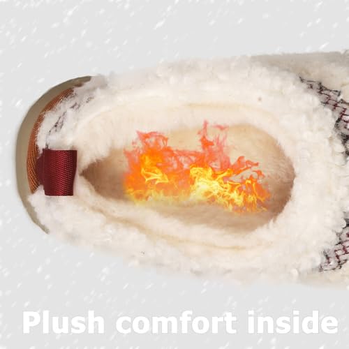 Women's Fuzzy Platform Slippers Boots Braid Slippers with Plush Fleece Lining Comfy Soft Non-Slip House Shoes for Indoor and Outdoor3