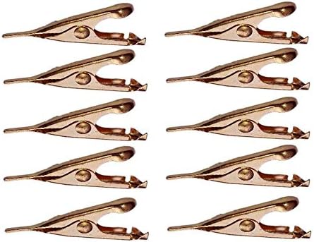 Corpco Micro Toothless Alligator Test Clips, Copper Plated with Smooth Microscopic Tip, 5amp (10 Pack)