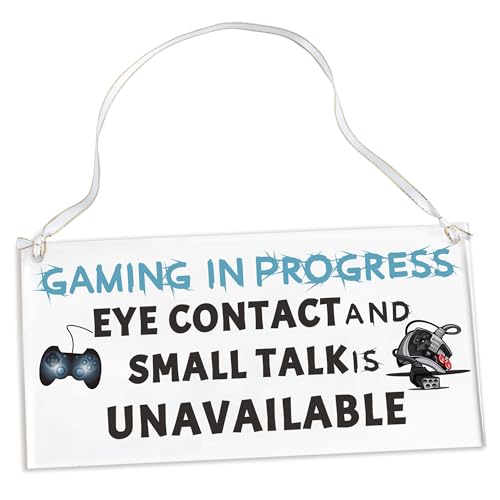 Gamer Gifts for Fortnite Stuff, Funny Gaming Room Decor for Men, Teen Gamer Gift for Fortnite Fans - Gaming in Progress Acrylic Sign, Gaming Accessories Teenage Boy Gifts Ideas16-18 Under 10 Dollars