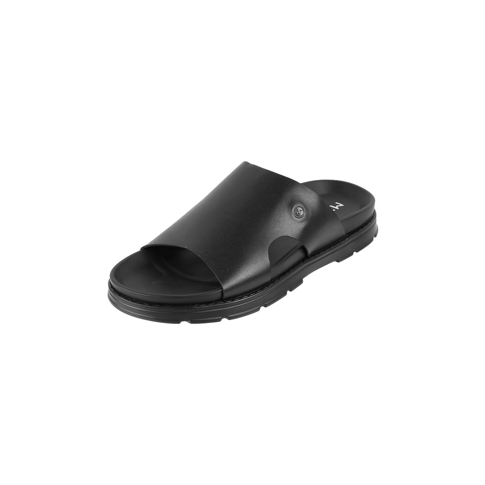 Metro Men Black Leather Comfort Everyday Casual Slippers UK/7 EU/41 (16-994) (B0D9NR7KFF) Amazon Price History, Amazon Price Tracker