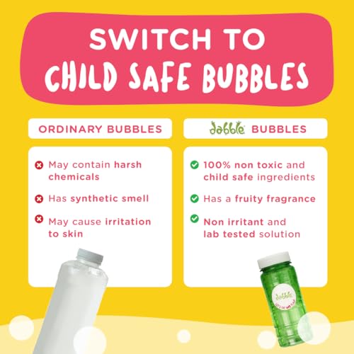Image of dabble POP n Play | Magic Bubbles | Non-Toxic & Child Safe | Pack of 2 | Bubbles for Kids | Fancy Starry Wand | for Ages 3+