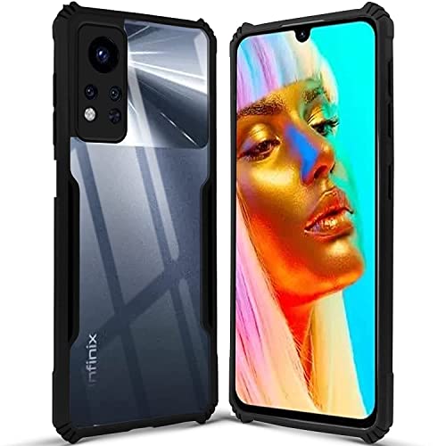 Image of Jkobi Back Cover Case for Infinix Note 12i (2022) (Crystal Glass Back | Camera Protection | Professional Black)