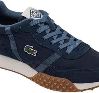 Lacoste Tênis masculino L-Spin Evo, Azul marinho e chiclete, 39
