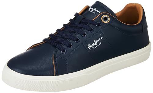 PEPE JEANS Navy Low-Cut Anti-Skid Cupsole Sneakers