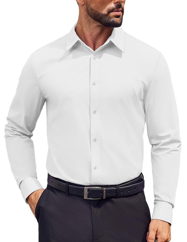 COOFANDY Mens Dress Shirts Long Sleeve Regular Fit Formal Shirts Business Casual Button Down Shirts