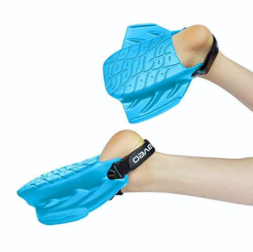 Aletas cortas Waveo Fun Fins ajustables para evitar calambres al nadar en mar 4