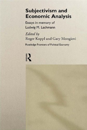 Subjectivism and Economic Analysis (Routledge Frontiers of Political Economy) (English Edition)