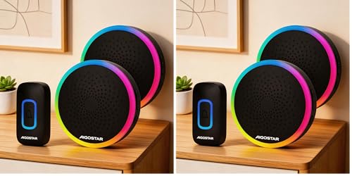 Sonnette sans fil 1 emetteur et 2 recepteur pour grande maison