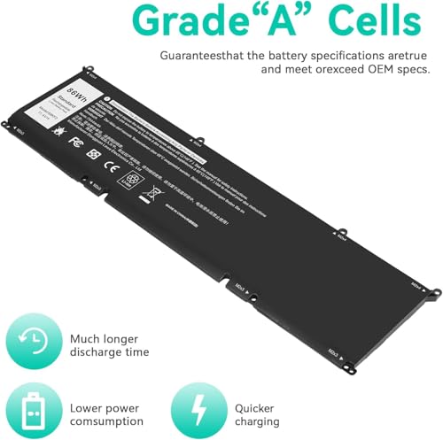 Image of 86Wh 69KF2 Battery for Dell XPS 15 9500 9510 9520 Precision 5550 5560 5570 Alieware M15 M17 R3 R4,G15 5510 5511 5515 5520 5521,G7 7500,Inspiron 7510 7610 P87F P91F P45E p100f 70N2F 11.4V (69KF2)
