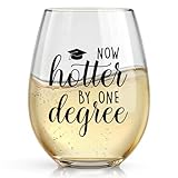 Maydvdv Class of 2026 PhD 卒業ワイングラス、彼女への卒業ギフト、面白い大学卒業 修士号&学士号 博士号 登録看護師ギフト 女性、男性向け - 1度ずつ暑くなりました