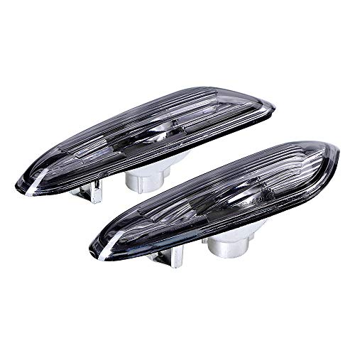 2X Turn Signal Indicator Cover Light Smoke Lens Compatible with BMW Car E90/E91/E92/E93 2007-2011