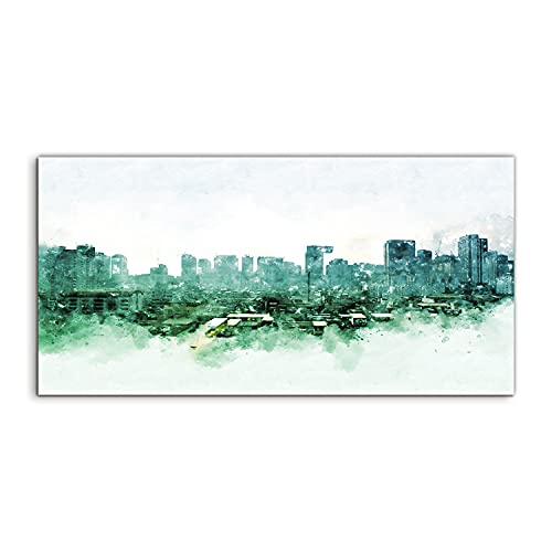Tableau acrylique 100x50cm paysage architecture décoration murale salon chambre