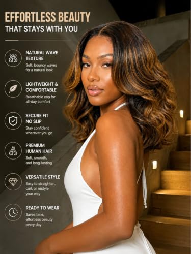 Image of Beauty Forever 7x5 Bye Bye Knots Glueless Bob Wig Balayage Brown 14inch
