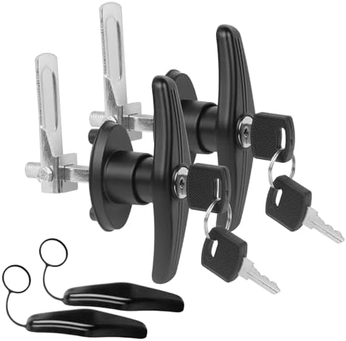 T Handle Latch leer Truck Cap Lock Replacement Truck Cap Locking t-Handles- T Handle Latch Kit Truck Topper Lock/Camper Shells, Garage Doors, Truck Cap Accessories