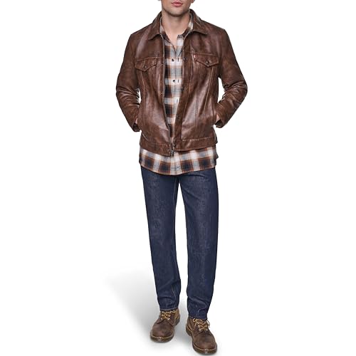 Image of Levi's Men's Faux Leather Classic Trucker Jacket