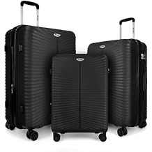 3 Piece Luggage Sets20/24/28in Luggage with Password Lock,Large Luggage with Spinner Wheels,Travel Luggage for Men Women,Black