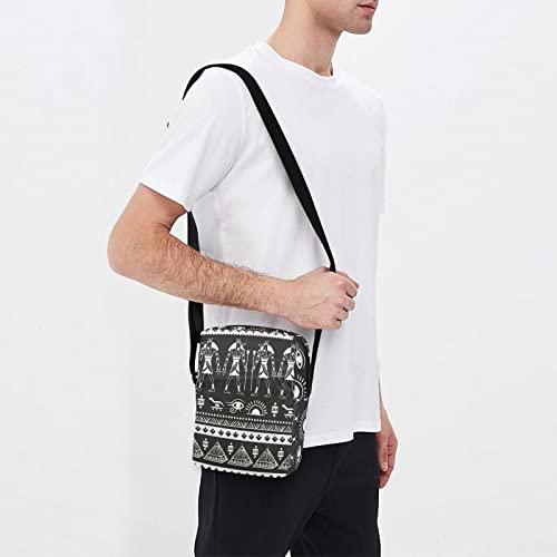 Vnurnrn Crossbody Bag (Egyptian Curve), Messenger Bag For Women Men Travel Pouch With Adjustable Strap 6.6×2.5×9.4 In #TOP6