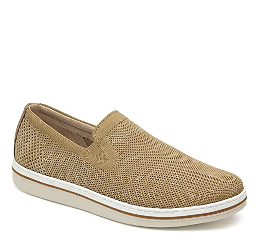 Johnston & Murphy Men's Trenton Slip-On Shoe Beige Knit 8 M Us #TOP8