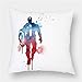 Federa del Cuscino di Tiro Covers Cuscini Decorativi Capitan America Applicare Bambini Studente di Scuola della Ragazza di Adolescenti Home Decor (Dimensioni: 45x45cm) (Color : White)