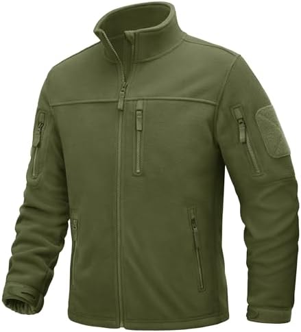 TACVASEN Men's Tactical Jackets Winter Full Zip Fleece Hiking Hun...
