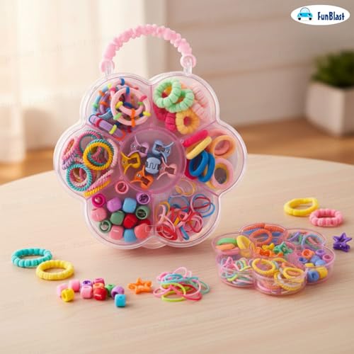 Image of FunBlast Hair Accessories Combo for Girls - Colorful Hair Bands, Hairpins, Ponytail Holders, Headbands for Girls, Toddlers, Multipurpose Kids Hair Accessories Set, Birthday Gift for Girl's (1071)