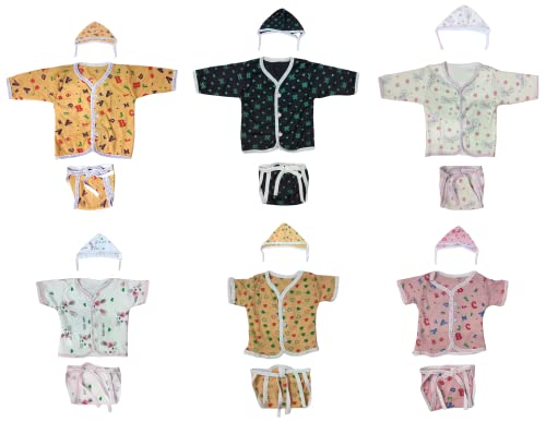 Image of TANGY Adorable Newborn Dress with Built-in Mittens for Extra Warmth and Style Top Set (Pack of 3)