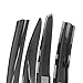 IKON MOTORSPRTS, Window Visors Compatible with 2022-2026 Subaru WRX 5th, Mugen Style Black PC Polycarbonate Sun Rain Wind Shade Guard Vent Deflector Side Shield 4PCS