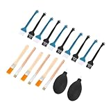 Brosse soufflante de nettoyage - kit contient des -tiges , une brosse de nettoyage, une brosse fine, un chiffon de nettoyage, colle anti-poussière, un de rangement, un souffleur d' une brosse et un agent de nettoyage, un outil de nettoyage des oreilles