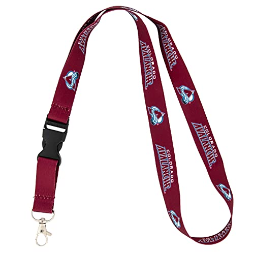 Desert Cactus Colorado Avalanche Lanyard NHL National Hockey League Car Keys ID Badge Holder Keychain Detachable Breakaway Snap Buckle (Lanyard 1 - Burgundy)