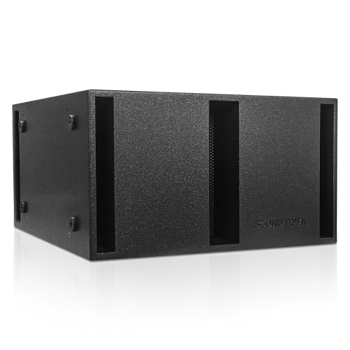 Sound Town CARME Series Dual 12' 1600W Passive PA DJ Subwoofer with Folded Horn Design, Birch Plywood, Black, for Lounge, Club, Bar, Theater, Restaurant, Church (CARME-212S)
