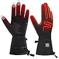 DINSVTA Heated Gloves for Women Rechargeable Waterproof,Machine Washable Winter Electric Heating Thin Men Glove Liners for Cold Weather Outdoor Snow Driving Running Cycling