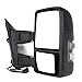 SCITOO Tow Mirrors fit for 1999-2016 for Ford for F250 for F350 for F450 for F550 Super Duty Pickup Manual LED Smoke Signals Lamps View Mirror Pair